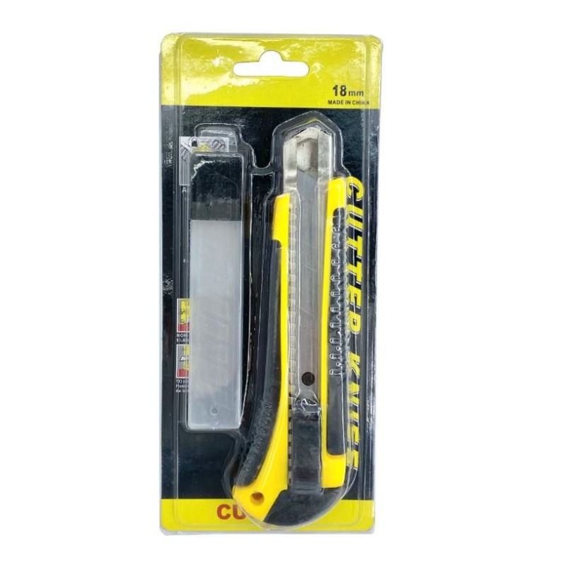 Cuttermesser 18mm incl. 3 Ersatzklingen