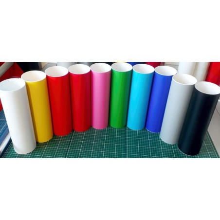 10 matte Farben Plotterfolien-Set, je 1m / 30cm
